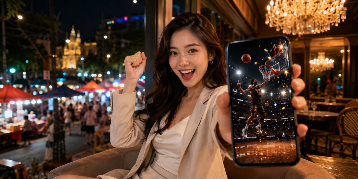 Người chơi đặt cược bóng rổ tại Hà Nội qua điện thoại di động